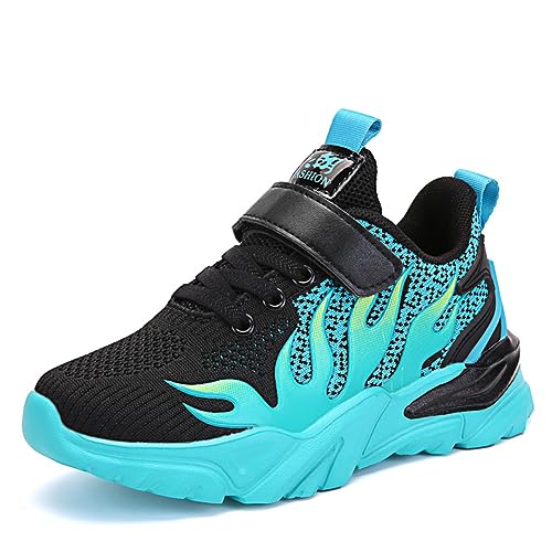 BIackPig Turnschuhe Jungen Mädchen Air Sportschuhe Laufschuhe Tennisschuhe Kinder Sneaker Atmungsaktiv Leicht Straßenlaufschuhe Outdoor Hallenschuhe für Unisex-Kinder blau 30 EU von BIackPig