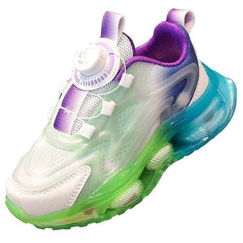 BIackPig Turnschuhe Jungen Mädchen Air Sportschuhe Laufschuhe Tennisschuhe Kinder Sneaker Atmungsaktiv Leicht Straßenlaufschuhe Outdoor Hallenschuhe für Unisex-Kinder grün 38 EU von BIackPig