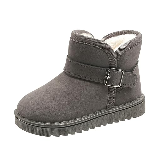 BIackPig Unisex Kinder Winter Puff Boot Kids Schneestiefel grau 26 EU von BIackPig