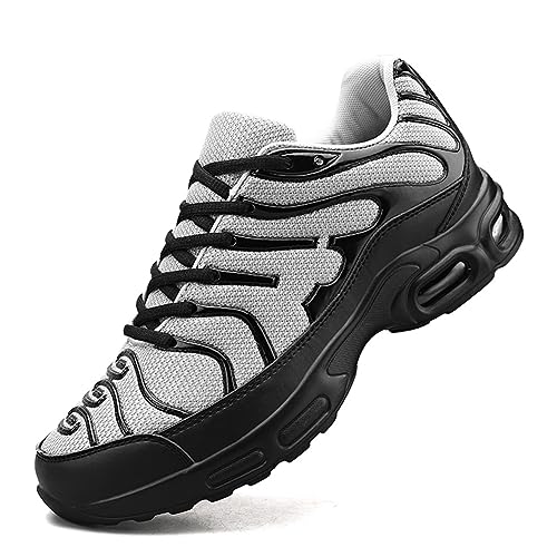 Herren Walkingschuhe Turnschuhe Fitnessstudio Sportschuhe Sneaker Running Tennis Schuhe Freizeit Straßenlaufschuhe Fashion Leichtgewichts Atmungsaktiv Schlüpfen Schuhe weiß 47EU von BIackPig