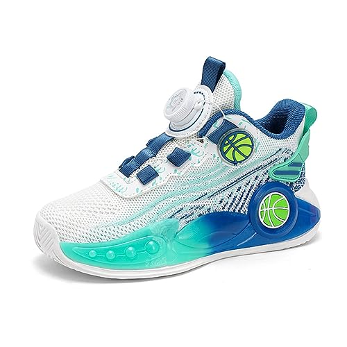 Kinder Professionelle Laufschuhe Sportschuhe Mode Atmungsaktiv Outdoor Sport Sneaker Turnschuhe für Jungen Mädche Mondlicht Blau 31 EU von BIackPig