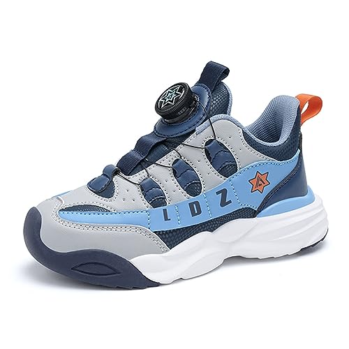 Turnschuhe Jungen Sportschuhe Mädchen Hallenschuhe Kinder Running Shoes Atmungsaktiv Leicht Laufschuhe Kinderschuhe Unisex-Kinder blau 31 EU von BIackPig