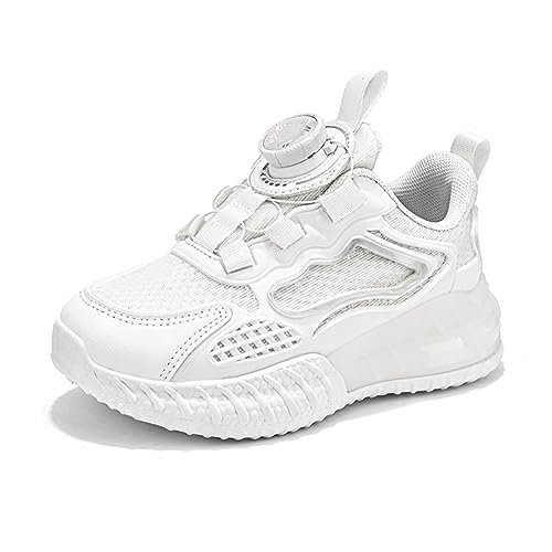 Turnschuhe Jungen Sportschuhe Mädchen Hallenschuhe Kinder Running Shoes Atmungsaktiv Leicht Laufschuhe Kinderschuhe Unisex-Kinder weiß 30 EU von BIackPig