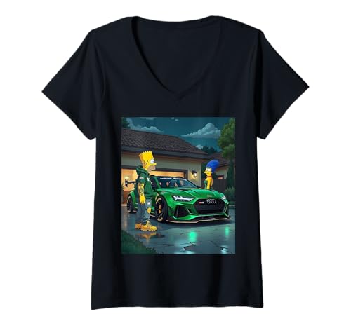 Damen Comic RS, eine Nette Geschenkidee für Männer und Frauen T-Shirt mit V-Ausschnitt Damen Comic RS, eine Nette Geschenkidee für Männer und Frauen T-Shirt mit V-Ausschnitt von BJ_Motor