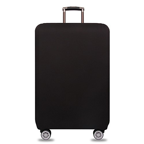 BJ-SHOP Koffer Schutzhulle,Gepack Protektor Elastische Reisegepack Abdeckung Staubdicht Trolley Schutzhulle passt 18-32 Zoll (M:22-25 Zoll Gehäuse) Schwarz-m von BJ-SHOP