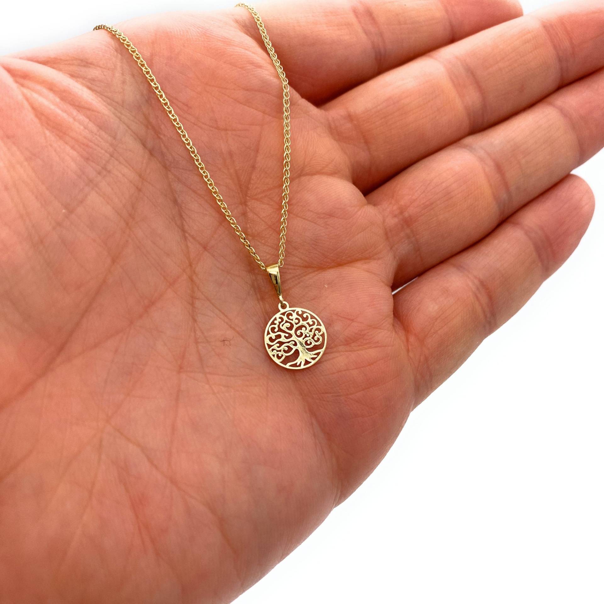 Kettenanhänger | 9Ct Gold Baum Des Lebens Anhänger Kette Halsketten Für Frauen Muttertagsgeschenk Sie Damen Kettenanhänger | 9Ct Gold Baum Des Lebens Anhänger Kette Halsketten Für Frauen Muttertagsgeschenk Sie Damen von BJHLondon