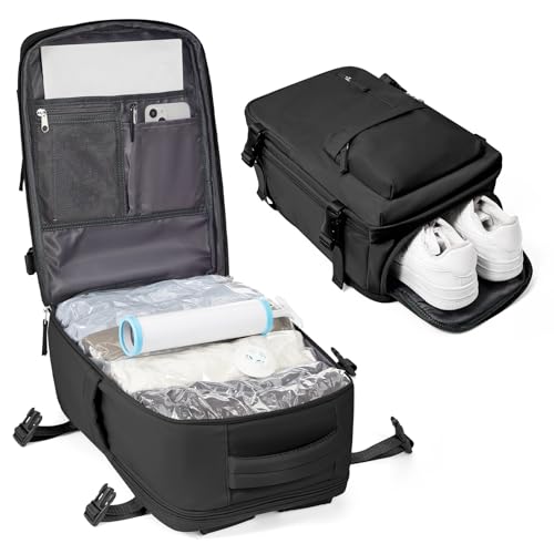 BJLFS Airbag Rucksack Vakuum mit Pumpe Rucksack Ryanair 40x20x25 Expandable Handgepäck Tragbare Kompressions-Vakuumbeutel Wasserdichter Reiserucksack Laptop-Businesstasche Schwarz BJLFS Airbag Rucksack Vakuum mit Pumpe Rucksack Ryanair 40x20x25 Expandable Handgepäck Tragbare Kompressions-Vakuumbeutel Wasserdichter Reiserucksack Laptop-Businesstasche Schwarz von BJLFS