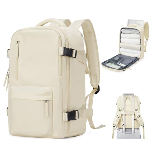 BJLFS Groß Handgepäck Rucksack 40x20x25 Ryanair Reiserucksack Damen Handgepäck flugzeug Easyjet Handgepäck 45x36x20 Rucksack Damen mit Laptopfach Wasserdichter Tagesrucksack mit Schuhfach von BJLFS