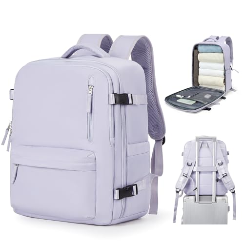 BJLFS Groß Handgepäck Rucksack 40x20x25 Ryanair Reiserucksack Damen Handgepäck flugzeug Easyjet Handgepäck 45x36x20 Rucksack Damen mit Laptopfach Wasserdichter Tagesrucksack mit Schuhfach von BJLFS