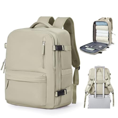 BJLFS Groß Handgepäck Rucksack 40x20x25 Ryanair Reiserucksack Damen Handgepäck flugzeug Easyjet Handgepäck 45x36x20 Rucksack Damen mit Laptopfach Wasserdichter Tagesrucksack mit Schuhfach von BJLFS