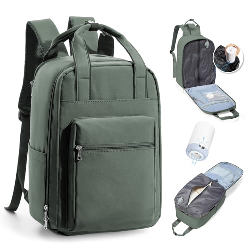 BJLFS Vakuum Rucksack 40x20x25 für Ryanair Flugzeug Reiserucksack Handgepäck Tasche Airbag mit Vakuumsystem Wasserdichter Rucksack Mit Vakuumbeutel und Pump Damen von BJLFS