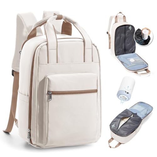 BJLFS Vakuum Rucksack 40x20x25 für Ryanair Flugzeug Reiserucksack Handgepäck Tasche Airbag mit Vakuumsystem Wasserdichter Rucksack Mit Vakuumbeutel und Pump Damen von BJLFS