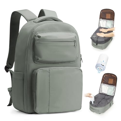 BJLFS Vakuum Rucksack Handgepäck mit pumpe Reiserucksack Handgepäck Flugzeug Ryanair 40x20x25 Rucksack mit Vakuumsystem Vakuumrucksack Easyjet 45x36x20 Damen Herren von BJLFS
