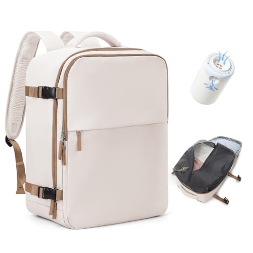 BJLFS Vakuum Rucksack 40x30x20 Ryanair Wizzair Reiserucksack Handgepäck Flugzeug 40x20x25 Rucksack mit Vakuumsystem Vakuumrucksack Easyjet 45x36x20 Damen Herren von BJLFS