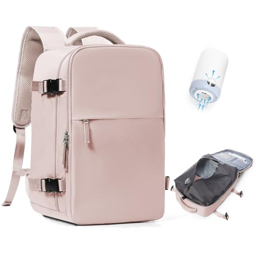 BJLFS Vakuum Rucksack 40x30x20 Ryanair Wizzair Reiserucksack Handgepäck Flugzeug 40x20x25 Rucksack mit Vakuumsystem Vakuumrucksack Easyjet 45x36x20 Damen Herren von BJLFS