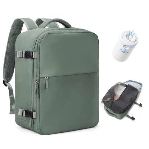 BJLFS Vakuum Rucksack 40x30x20 Ryanair Wizzair Reiserucksack Handgepäck Flugzeug 40x20x25 Rucksack mit Vakuumsystem Vakuumrucksack Easyjet 45x36x20 Damen Herren von BJLFS