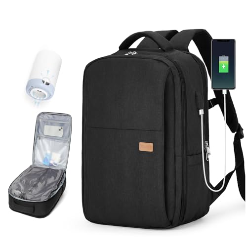 BJLFS Vakuum Rucksack Handgepäck mit Vakuumsystem Ryanair Handgepäck Reiserucksack Airbag Rucksack mit Vakuumpumpe Damen 14 zoll mit Laptopfach Carry on Luggage von BJLFS