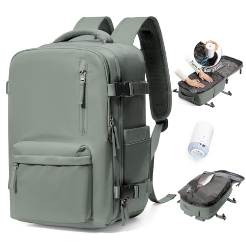 BJLFS Vakuum Rucksack 40×30×20 Handgepäck Rucksack 40x20x25 für Ryanair Wizzair Reiserucksack Damen Vakuum Handgepäck Flugzeug Easyjet 45×36×20 Wasserdicht Laptop Rucksack Herren von BJLFS