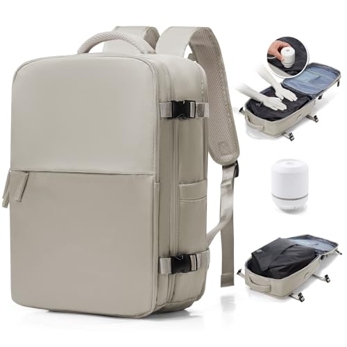 BJLFS Vakuum Rucksack 40x30x20 Ryanair Wizzair Reiserucksack Handgepäck Flugzeug 40x20x25 Rucksack mit Vakuumsystem Vakuumrucksack Easyjet 45x36x20 Damen Herren von BJLFS