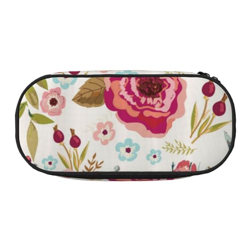 Buntes Federmäppchen mit Cartoon-Pferde-Aufdruck für Kinder, lustiges Federmäppchen für Mädchen, großes Federmäppchen mit Reißverschluss, tragbarer Stiftebeutelhalter für Schule, Sudent Teacher von BJNGHKLN