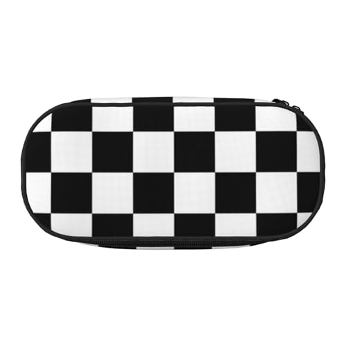 Federmäppchen aus Kokosfaser für Kinder, lustiges Federmäppchen für Mädchen, großes Federmäppchen mit Reißverschluss, tragbares Federmäppchen für Schule, Sudent Teacher Schreibwaren, Schwarz-Weiß von BJNGHKLN