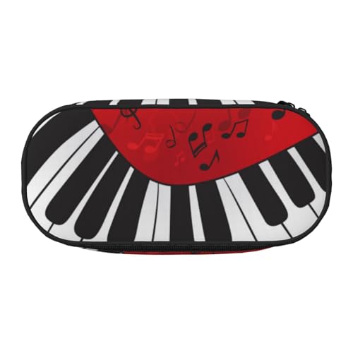 Federmäppchen für Kinder, lustiges Federmäppchen für Mädchen, großes Federmäppchen mit Reißverschluss, tragbares Federmäppchen für Schule, Lehrer, Schreibwaren, Schwarz und Weiß, Musiknoten-Klavier Federmäppchen für Kinder, lustiges Federmäppchen für Mädchen, großes Federmäppchen mit Reißverschluss, tragbares Federmäppchen für Schule, Lehrer, Schreibwaren, Schwarz und Weiß, Musiknoten-Klavier von BJNGHKLN