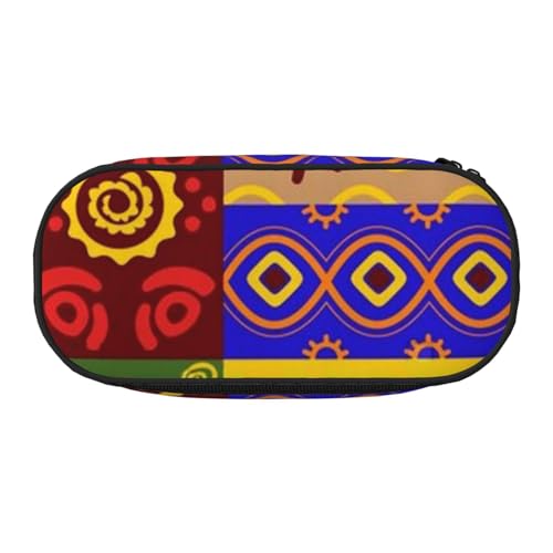 Federmäppchen für Kinder, lustiges Federmäppchen für Mädchen, großes Federmäppchen mit Reißverschluss, tragbares Federmäppchen für Schule, Lehrer, Schreibwaren, Schwarz und Weiß, Afrikanische Federmäppchen für Kinder, lustiges Federmäppchen für Mädchen, großes Federmäppchen mit Reißverschluss, tragbares Federmäppchen für Schule, Lehrer, Schreibwaren, Schwarz und Weiß, Afrikanische von BJNGHKLN