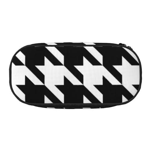 Federmäppchen für Kinder, lustiges Federmäppchen für Mädchen, großes Federmäppchen mit Reißverschluss, tragbares Federmäppchen für Schule, Lehrer, Schreibwaren, Schwarz und Weiß, Houndstooth Schwarz Federmäppchen für Kinder, lustiges Federmäppchen für Mädchen, großes Federmäppchen mit Reißverschluss, tragbares Federmäppchen für Schule, Lehrer, Schreibwaren, Schwarz und Weiß, Houndstooth Schwarz von BJNGHKLN