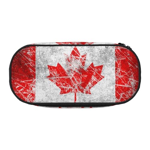 Federmäppchen für Kinder, lustiges Federmäppchen für Mädchen, großes Federmäppchen mit Reißverschluss, tragbares Federmäppchen für Schule, Lehrer, Schreibwaren, Schwarz und Weiß, Flagge Kanadas Federmäppchen für Kinder, lustiges Federmäppchen für Mädchen, großes Federmäppchen mit Reißverschluss, tragbares Federmäppchen für Schule, Lehrer, Schreibwaren, Schwarz und Weiß, Flagge Kanadas von BJNGHKLN