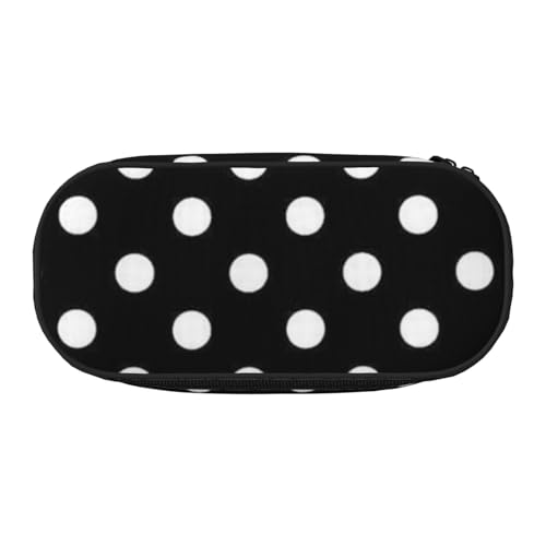 Federmäppchen für Kinder, lustiges Federmäppchen für Mädchen, großes Federmäppchen mit Reißverschluss, tragbares Federmäppchen für Schule, Lehrer, Schreibwaren, Schwarz und Weiß, Schwarz und Weiß von BJNGHKLN