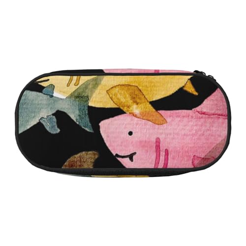 Federmäppchen mit Ananas-Malerei, für Kinder, lustiges Federmäppchen für Mädchen, großes Federmäppchen mit Reißverschluss, tragbares Federmäppchen für Schule, Sudent Teacher Schreibwaren, Bunte Fische Federmäppchen mit Ananas-Malerei, für Kinder, lustiges Federmäppchen für Mädchen, großes Federmäppchen mit Reißverschluss, tragbares Federmäppchen für Schule, Sudent Teacher Schreibwaren, Bunte Fische von BJNGHKLN