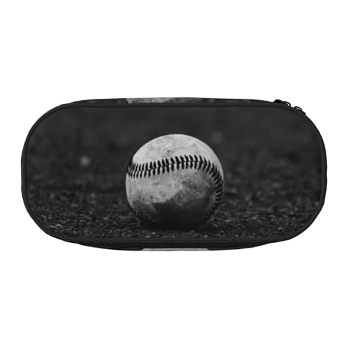 Federmäppchen mit Baseball-Aufdruck für Kinder, lustiges Federmäppchen für Mädchen, großes Federmäppchen mit Reißverschluss, tragbares Federmäppchen für Schule, Lehrer, Schreibwaren, baseball von BJNGHKLN