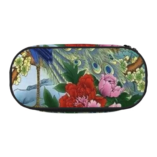 Federmäppchen mit Baseball-Aufdruck für Kinder, lustiges Federmäppchen für Mädchen, großes Federmäppchen mit Reißverschluss, tragbares Federmäppchen für Schule, Lehrer, Schreibwaren, pfau Federmäppchen mit Baseball-Aufdruck für Kinder, lustiges Federmäppchen für Mädchen, großes Federmäppchen mit Reißverschluss, tragbares Federmäppchen für Schule, Lehrer, Schreibwaren, pfau von BJNGHKLN