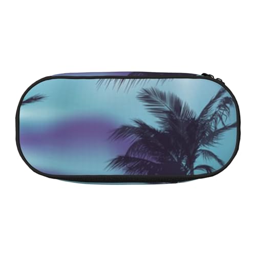 Federmäppchen mit Palmen-Aufdruck, für Kinder, lustiges Federmäppchen für Mädchen, großes Federmäppchen mit Reißverschluss, tragbares Federmäppchen für Schule, Sudent Teacher Schreibwaren, Palmen von BJNGHKLN