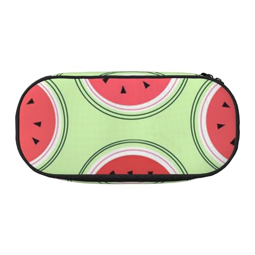 Federmäppchen mit Pflanzendruck für Kinder, lustiges Federmäppchen für Mädchen, großes Federmäppchen mit Reißverschluss, tragbares Federmäppchen für Schule, Sudent Teacher Schreibwaren, Wassermelone von BJNGHKLN