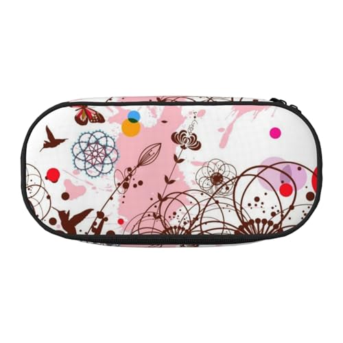 Federmäppchen mit Pflanzendruck für Kinder, lustiges Federmäppchen für Mädchen, großes Federmäppchen mit Reißverschluss, tragbares Federmäppchen für Schule, Sudent Teacher Schreibwaren, Blumen von BJNGHKLN