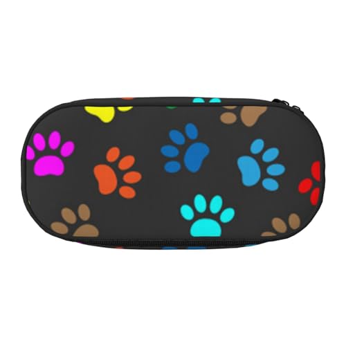 Federmäppchen mit buntem Hundekrallen-Druck, für Kinder, lustiges Federmäppchen für Mädchen, großes Federmäppchen mit Reißverschluss, tragbares Federmäppchen für Schule, Sudent Teacher Schreibwaren von BJNGHKLN