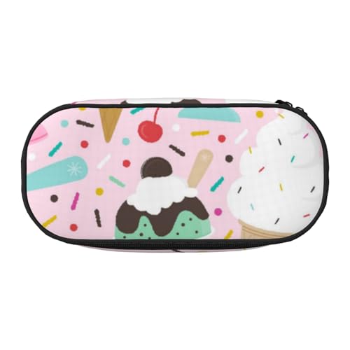 Federmäppchen mit süßem Eiscreme-Aufdruck für Kinder, lustiges Federmäppchen für Mädchen, großes Federmäppchen mit Reißverschluss, tragbares Federmäppchen für Schule, Sudent Teacher Schreibwaren Federmäppchen mit süßem Eiscreme-Aufdruck für Kinder, lustiges Federmäppchen für Mädchen, großes Federmäppchen mit Reißverschluss, tragbares Federmäppchen für Schule, Sudent Teacher Schreibwaren von BJNGHKLN