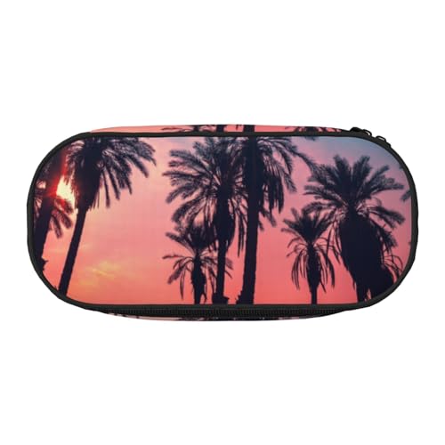 Schönes Federmäppchen mit Galaxie-Druck für Kinder, lustiges Federmäppchen für Mädchen, großes Federmäppchen mit Reißverschluss, tragbares Federmäppchen für Schule, Sudent Teacher Schreibwaren, Palme von BJNGHKLN