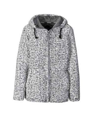 BJØRNSON Sherpa Fleecejacke Soft / 4 Jahreszeiten Damen XANDRA - Anthrazit - Größe 40 von BJÖRNSON