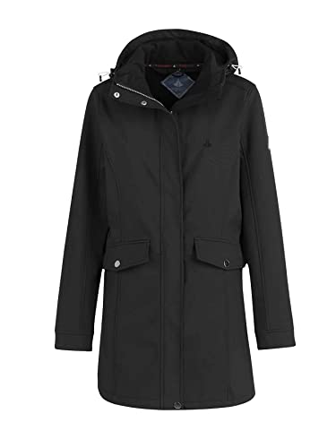 BJØRNSON Ylva Softshell Parka Jacke Fleecefutter Winddicht Damen - Schwarz - Größe 56 von BJÖRNSON