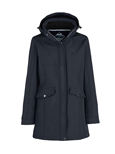 BJØRNSON Ylva Softshell Parka Jacke Fleecefutter Winddicht Damen - Dunkelblau - Größe 48 von BJÖRNSON