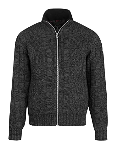 BJØRNSON Zopfstrick Winter Cardigan (mit Teddyfutter) Herren Viggo - Anthrazit - Größe 2XL von BJÖRNSON