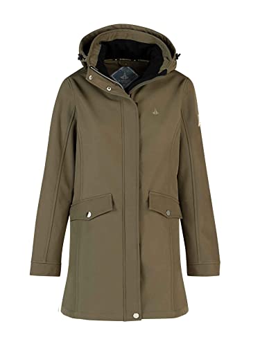 BJØRNSON Ylva Softshell Parka Jacke Fleecefutter Winddicht Damen - Braun - Größe 42 von BJÖRNSON