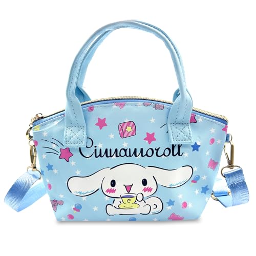 BJPERFMS Cinnamoroll Bag, Cinnamoroll Tragetasche, Cinnamoroll Umhängetaschen, Sanrio Handtasche, Cinnamoroll Tasche, Schminktasche für Frauen, für Mädchen Geschenk von BJPERFMS