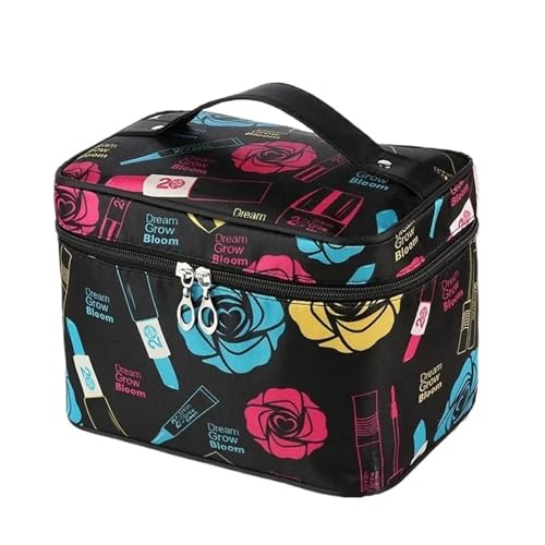 Aufbewahrungstasche für Kosmetik, tragbar, Reisen, Wash Bag, weiblich, transparent, wasserdicht, Make-up, große Kapazität, Kosmetik, Organizer, Beauty, Reisetasche, faltbar (Blau Rosa) von BJYCCAR