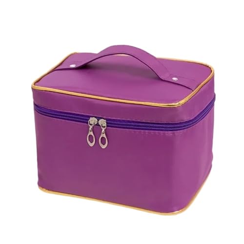 Aufbewahrungstasche für Kosmetik, tragbar, Reisen, Wash Bag, weiblich, transparent, wasserdicht, Make-up, große Kapazität, Kosmetik, Organizer, Beauty, Reisetasche, faltbar (Goldviolett) von BJYCCAR