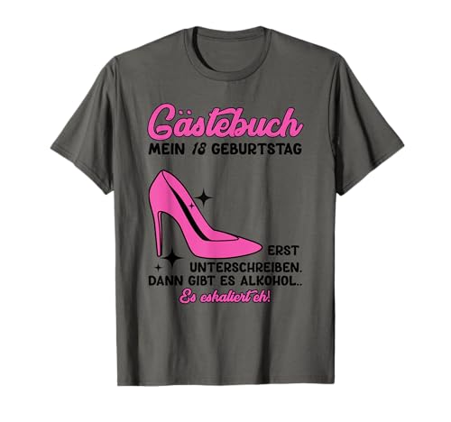Gästebuch Mein 18 Jahre Geburtstag Geschenkeidee Mädchen T-Shirt von BK 18 Geburtstag Shirts Junge Mädchen Geschenke