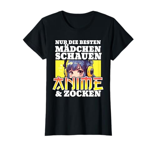 Besten Mädchen Schauen Anime Zocken Manga Japan Damen Kinder T-Shirt von BK Anime Shirts Manga Japan Geschenke