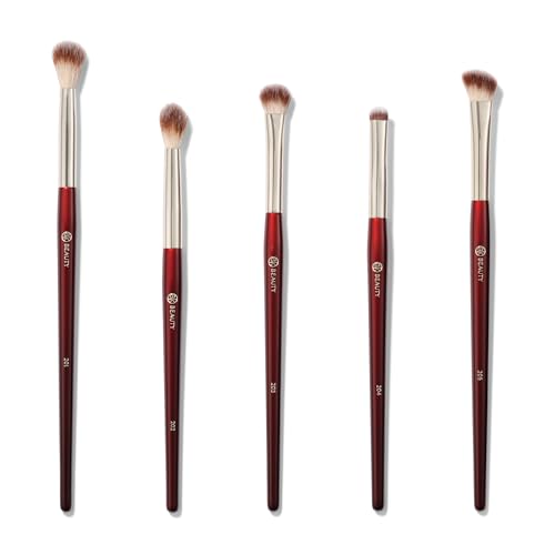 BK BEAUTY Essentials Pinsel-Set (5-teilig) – Professionelle Make-up-Pinsel zum Verblenden, Verwischen und Definieren | Premium-Lidschatten-Set für makellose Augen-Looks von BK BEAUTY